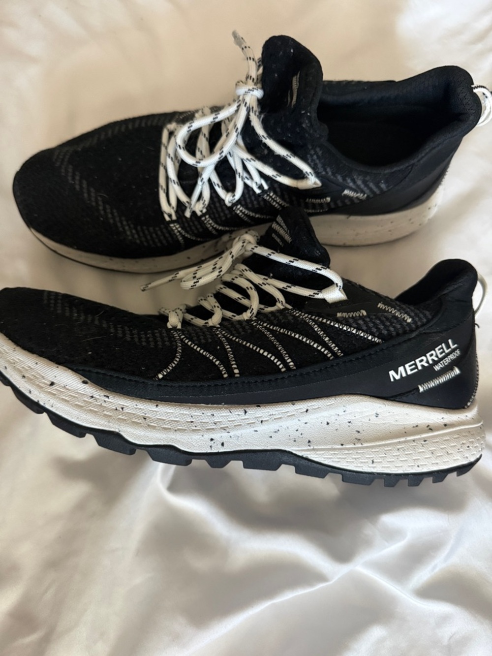 Merrell women  Black and White Trail Sneakers